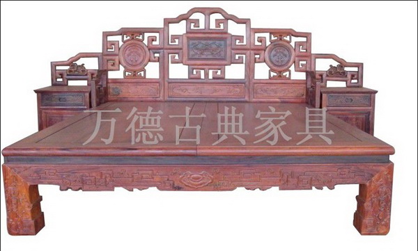 大红酸枝八宝大床（万德）